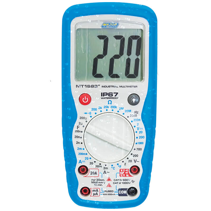 1000V AC/DC IP67 Manual Ranging Multimeter