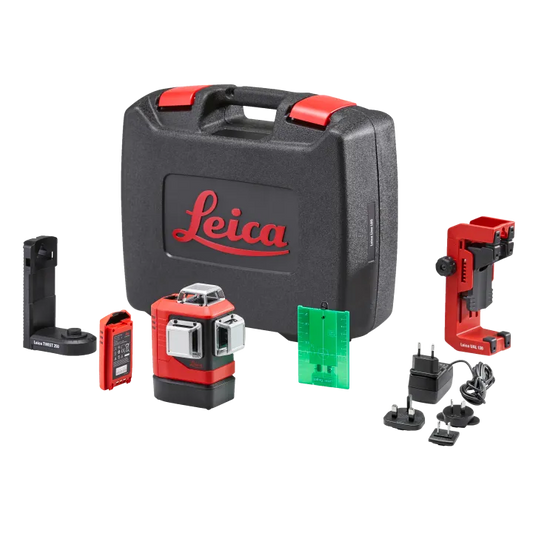 Leica Lino L6G-1 - 3x360 Green Beam Laser Level with Li-ion, Wallmount & Rugged case